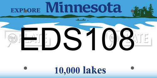EDS108 Minnesota License Plate