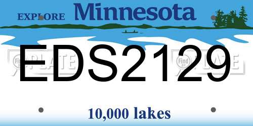 EDS2129 Minnesota License Plate