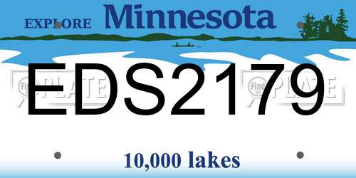 EDS2179 Minnesota License Plate