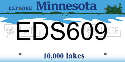 EDS609 Minnesota License Plate