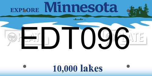 EDT096 Minnesota License Plate