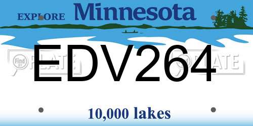 EDV264 Minnesota License Plate