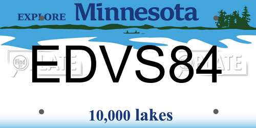 EDVS84 Minnesota License Plate