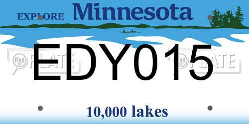 EDY015 Minnesota License Plate