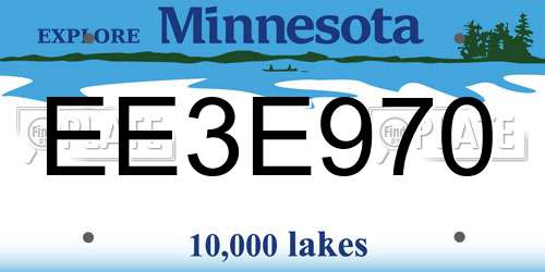 EE3E970 Minnesota License Plate