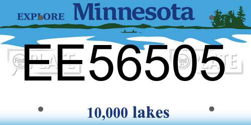 EE56505 Minnesota License Plate