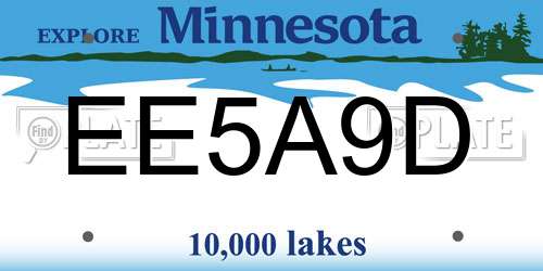 EE5A9D Minnesota License Plate