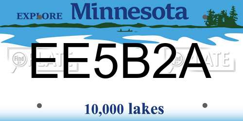 EE5B2A Minnesota License Plate