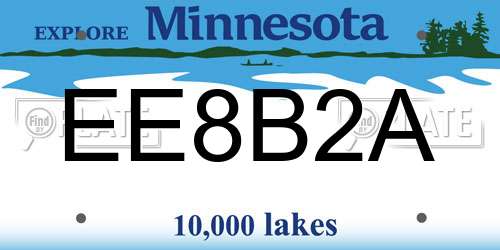 EE8B2A Minnesota License Plate
