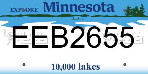 EEB2655 Minnesota License Plate