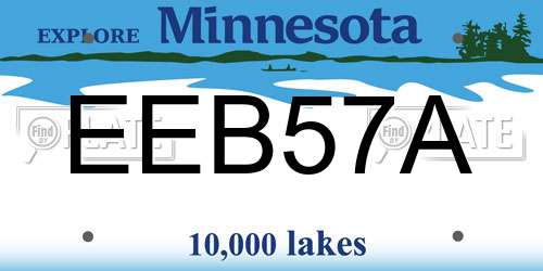 EEB57A Minnesota License Plate