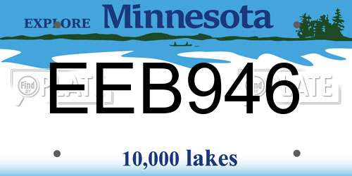 EEB946 Minnesota License Plate