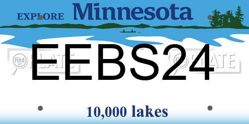 EEBS24 Minnesota License Plate