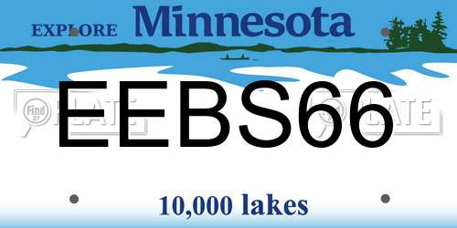 EEBS66 Minnesota License Plate
