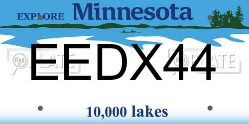 EEDX44 Minnesota License Plate
