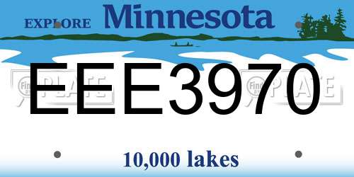 EEE3970 Minnesota License Plate