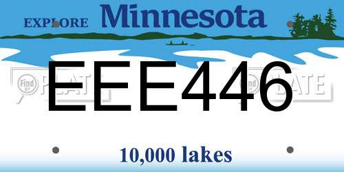 EEE446 Minnesota License Plate
