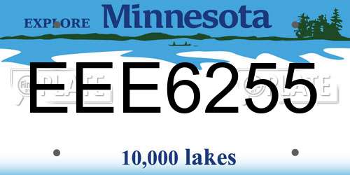 EEE6255 Minnesota License Plate