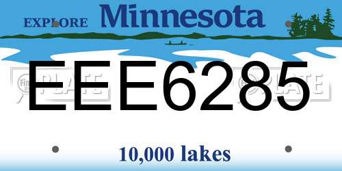 EEE6285 Minnesota License Plate