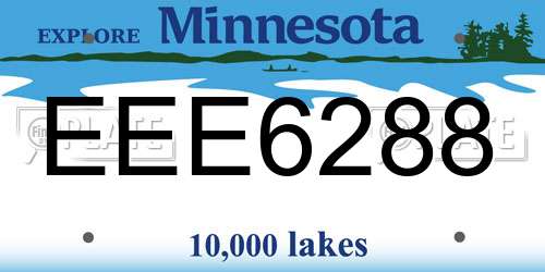 EEE6288 Minnesota License Plate