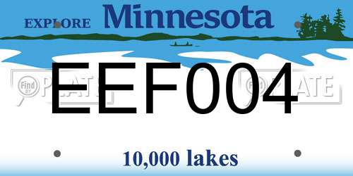 EEF004 Minnesota License Plate