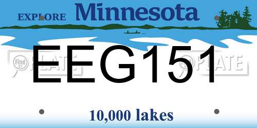 EEG151 Minnesota License Plate