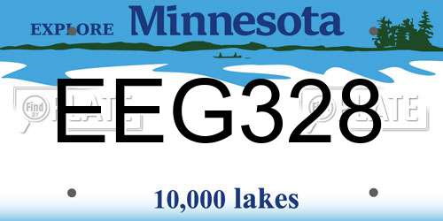 EEG328 Minnesota License Plate