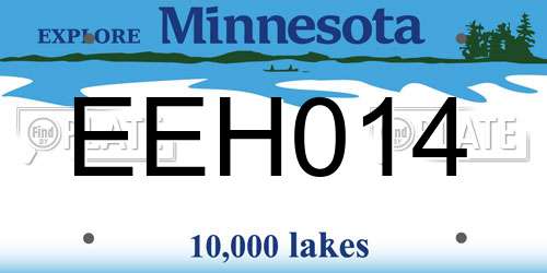 EEH014 Minnesota License Plate