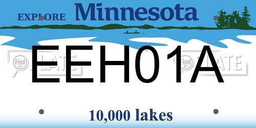 EEH01A Minnesota License Plate