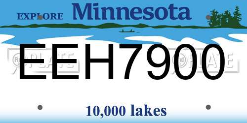 EEH7900 Minnesota License Plate