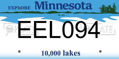 EEL094 Minnesota License Plate