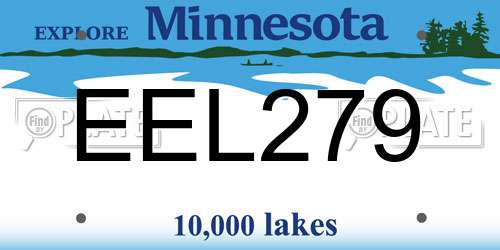 EEL279 Minnesota License Plate