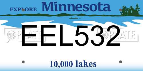 EEL532 Minnesota License Plate