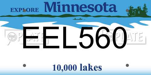 EEL560 Minnesota License Plate