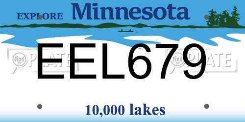 EEL679 Minnesota License Plate