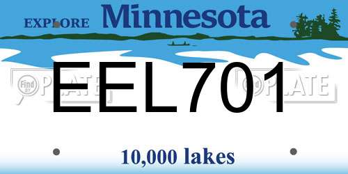 EEL701 Minnesota License Plate