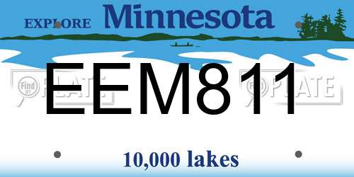 EEM811 Minnesota License Plate