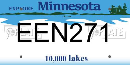 EEN271 Minnesota License Plate