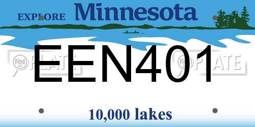 EEN401 Minnesota License Plate