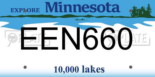 EEN660 Minnesota License Plate