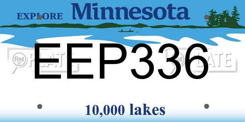 EEP336 Minnesota License Plate