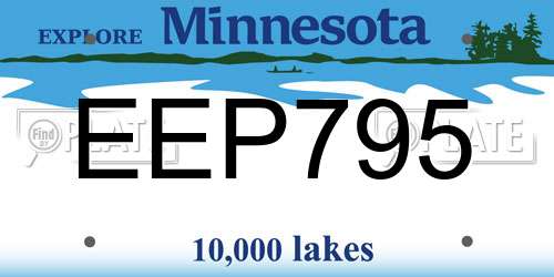 EEP795 Minnesota License Plate
