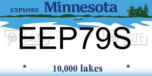 EEP79S Minnesota License Plate