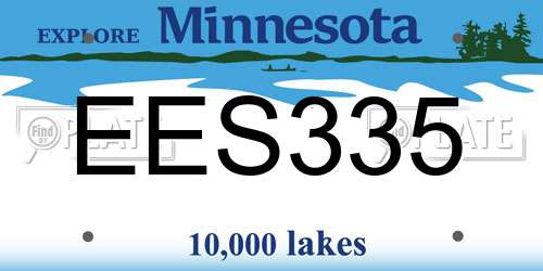EES335 Minnesota License Plate