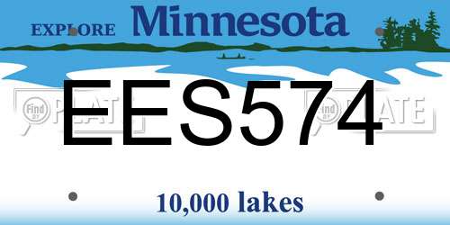 EES574 Minnesota License Plate