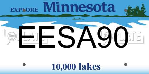 EESA90 Minnesota License Plate