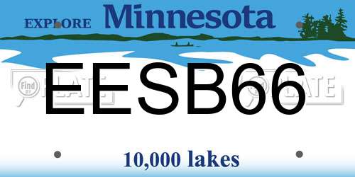 EESB66 Minnesota License Plate