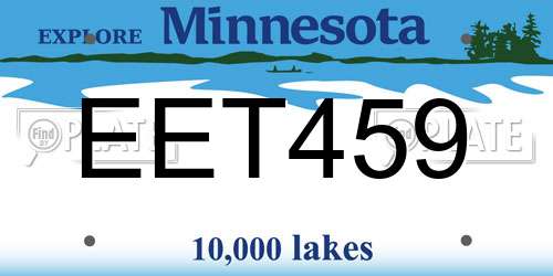 EET459 Minnesota License Plate