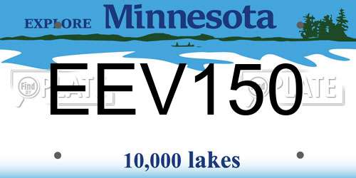 EEV150 Minnesota License Plate