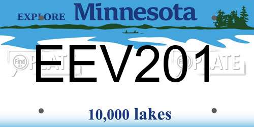 EEV201 Minnesota License Plate